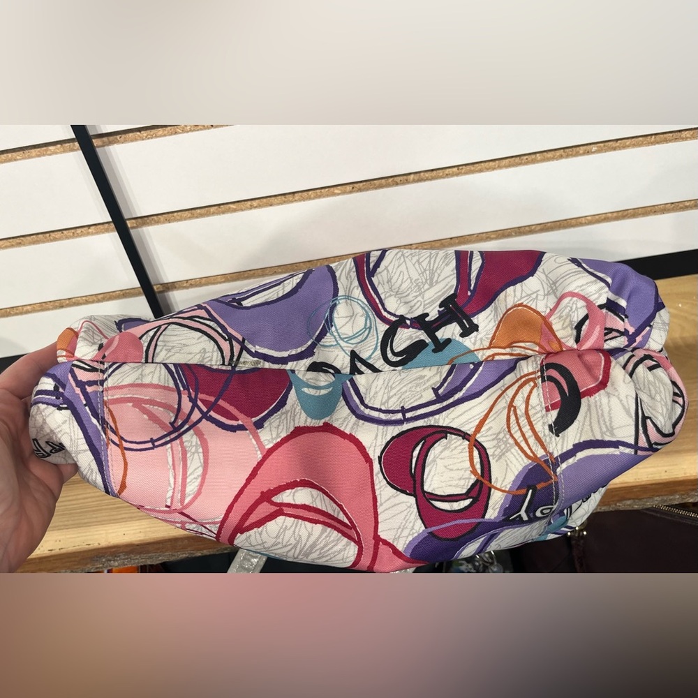 Coach 2011 Poppy Graffiti Glam Tote Multicolor Signature Bag 17829 - Picture 8 of 13